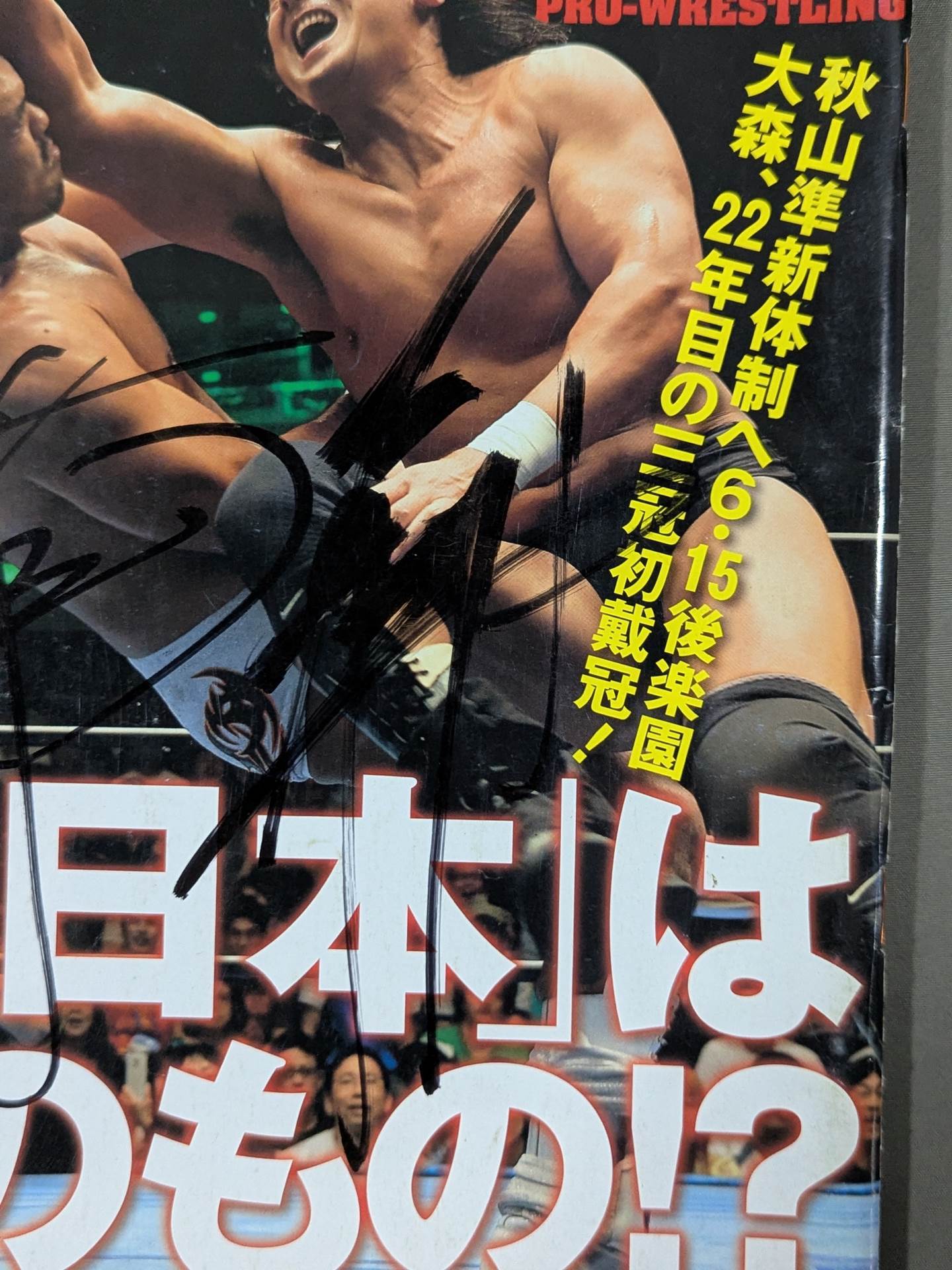 [2 fighters hand signed autograph 】Weekly Pro Wrestling 1744