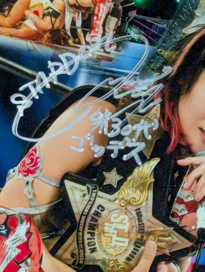 Utami Hayashishita &Saya Kamitani 2 hand signed autographs  commemorative photo frame Goddesses Of Stardom