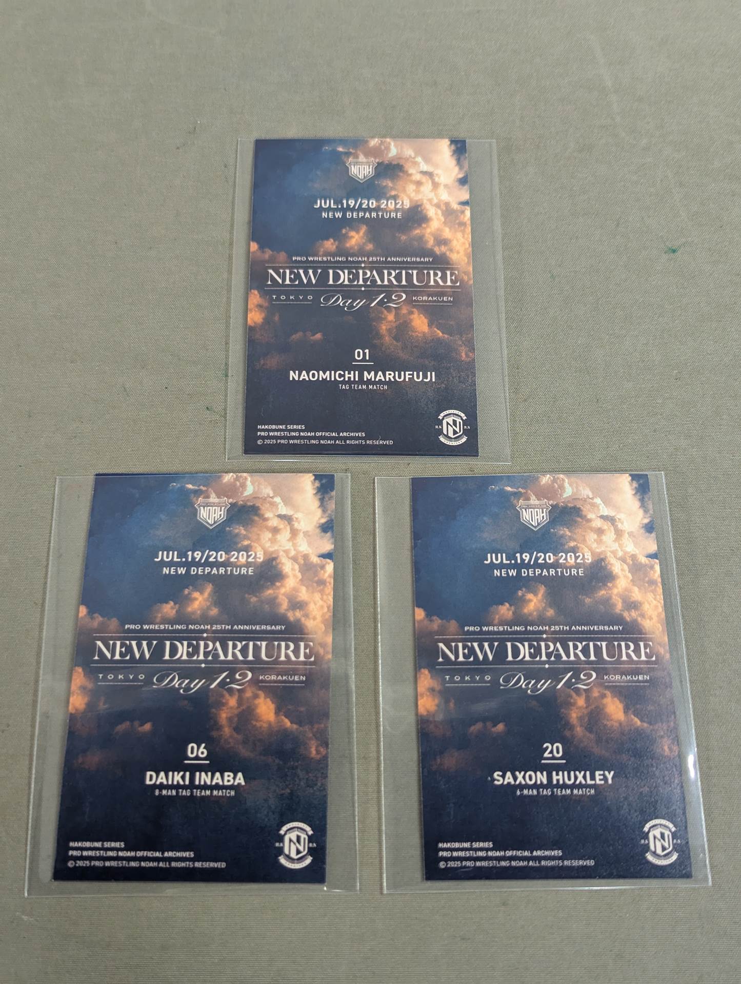 NOAH NEW DEPARTURE Day 1 & 2 2025 HAKOBUNE trading card set