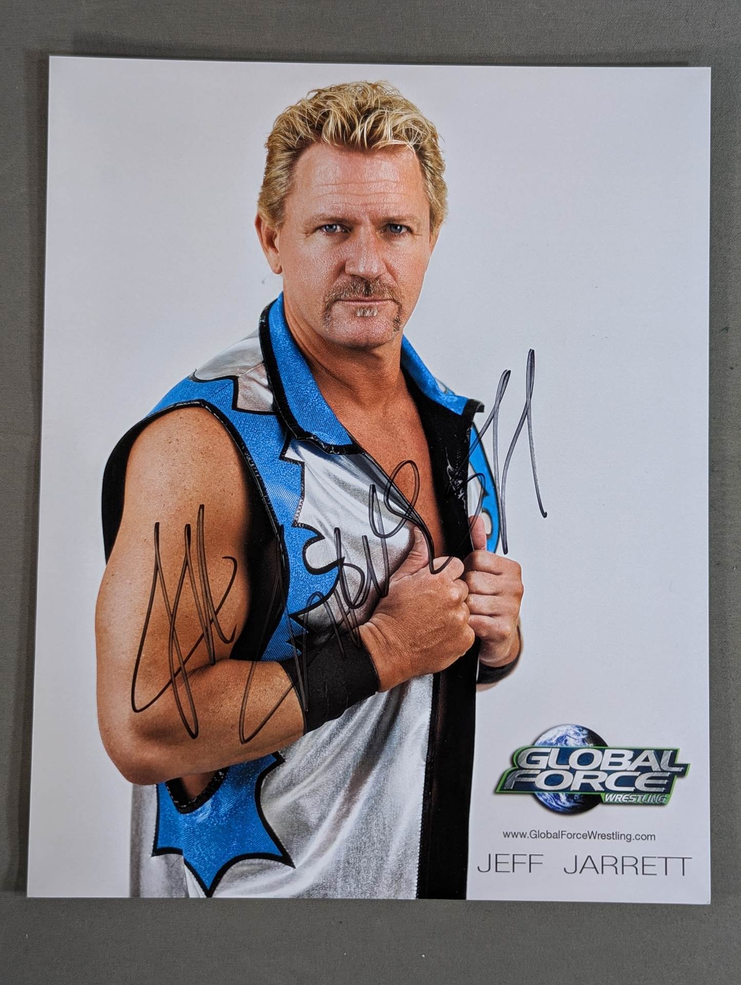 Jeff Jarrett  hand signed autograph Pro-Photo (A-2)