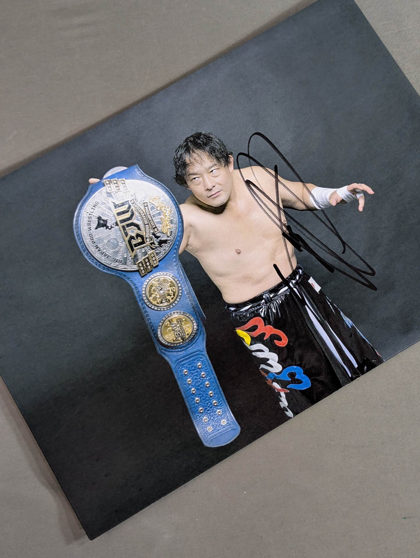★BJW Junior Heavyweight Champion ★ TAJIRI hand signed autograph Pro-Photo (B-7)