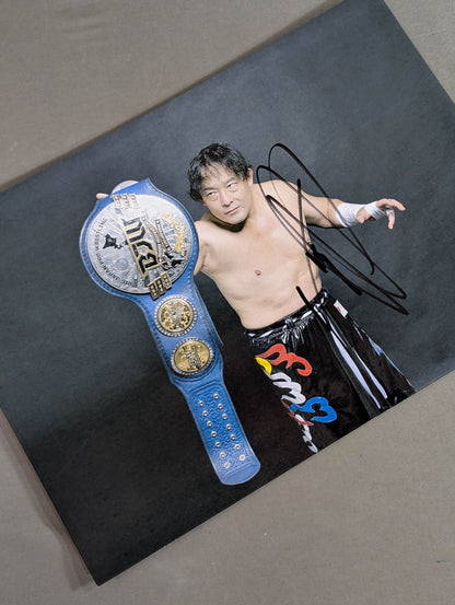 ★BJW Junior Heavyweight Champion ★ TAJIRI hand signed autograph Pro-Photo (B-7)