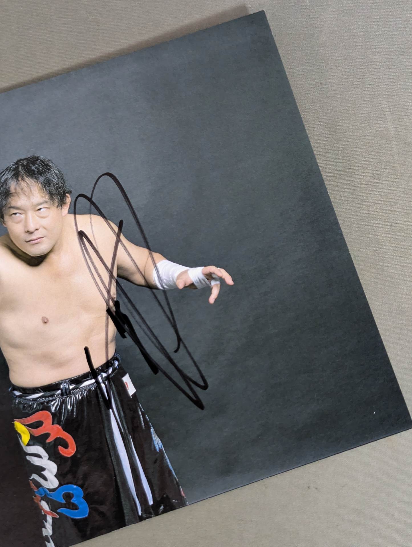 ★BJW Junior Heavyweight Champion ★ TAJIRI hand signed autograph Pro-Photo (B-7)