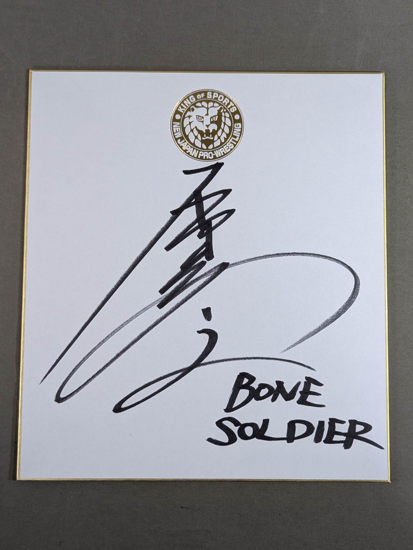 Taiji Ishimori  (Lion Mark ) Shikishi ( Autograph board ) )