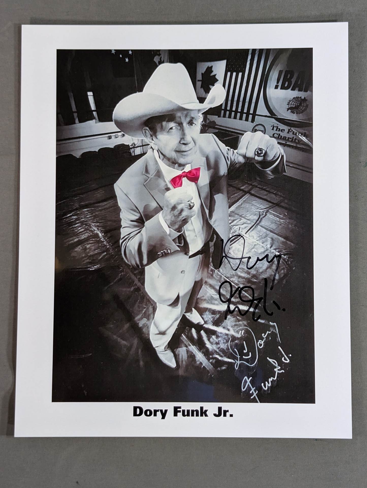 Dory Funk Jr.  hand signed autograph Pro-Photo (A-8)