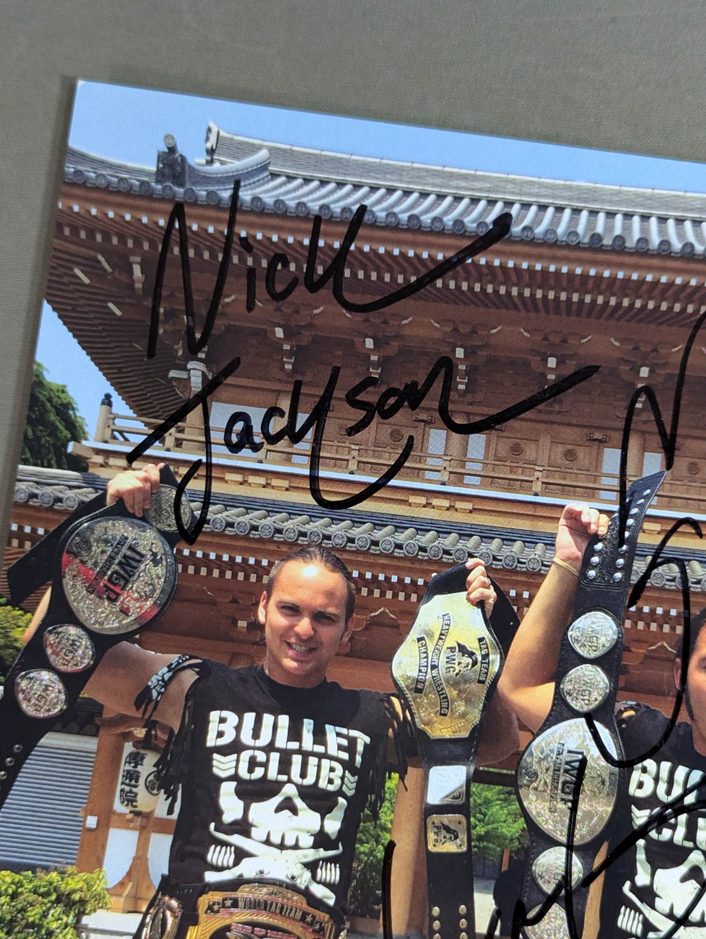 ★IWGP&ROH&PGW Young★ Bucks 2 hand signed autographs Pro-Photo 