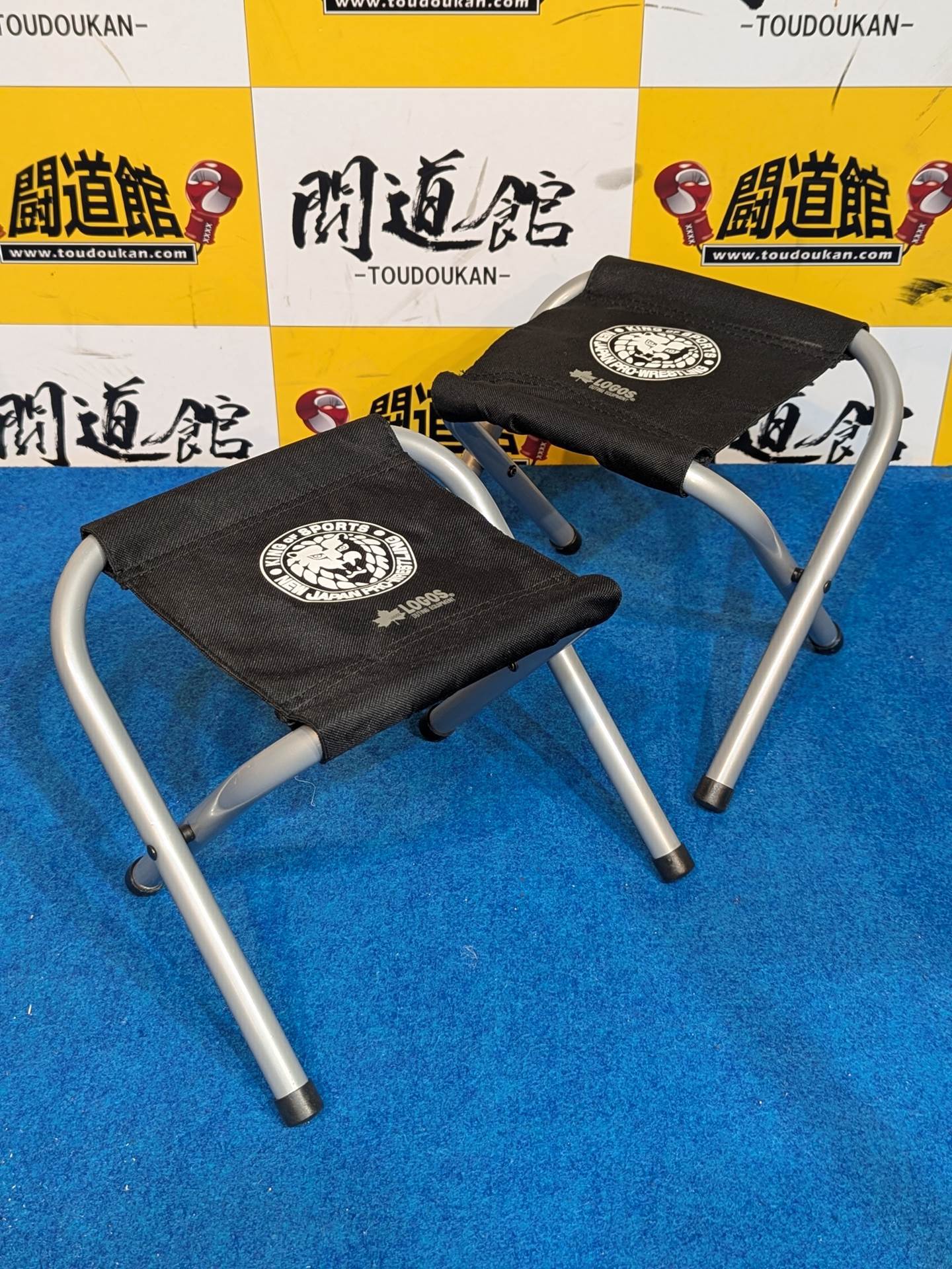 ★LOGOS×NJPW★ Folding Chair Set (Set of 2 Silver)