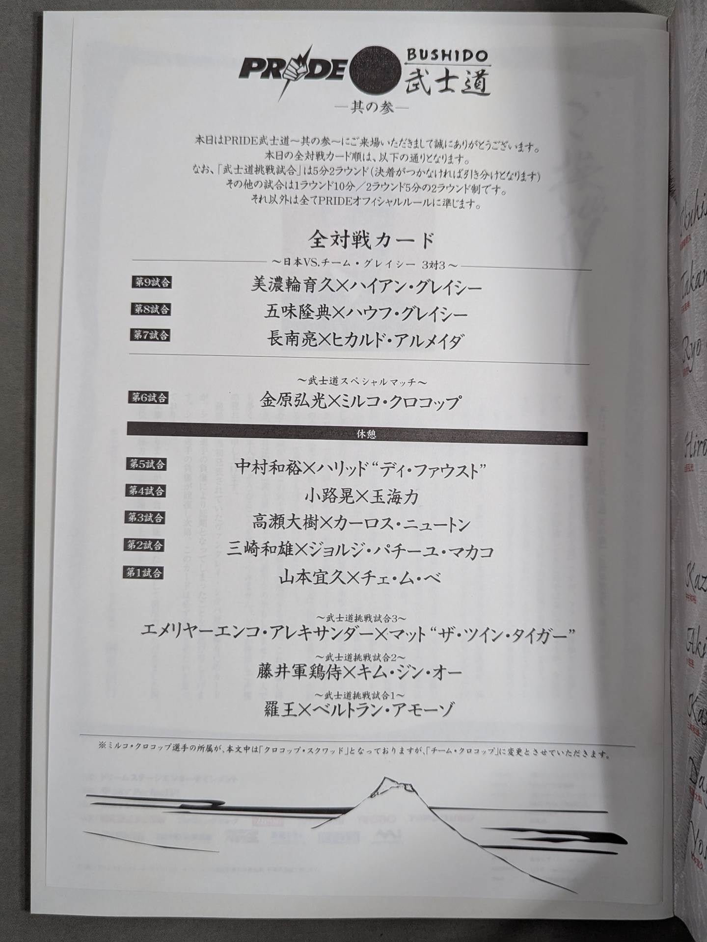 PRIDE Bushido -Its Reference-