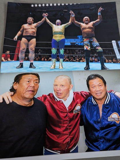 [Tatsumi Fujinami  hand signed autograph ] Full Swing Magazine No. 9 Tatsumi Fujinami 's debut 50th anniversary "Memorial" Pro-Photo Collection"