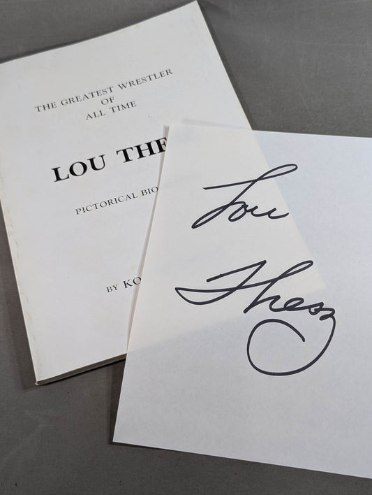 【Lou Thesz  hand signed autograph 】THE GREATEST WRESTLER OF ALL TIME LOU THESZ  PICTORICAL BIOGRAPHY