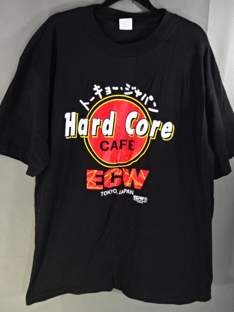 ECW JAPAN TOUR Hard Core CAFE TOKYO JAPAN T-Shirt (1) (ECW / Black)
