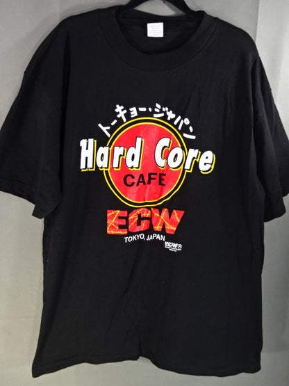 ECW JAPAN TOUR Hard Core CAFE TOKYO JAPAN T-Shirt (1) (ECW / Black)