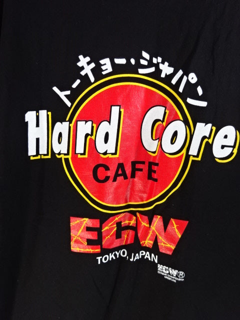 ECW JAPAN TOUR Hard Core CAFE TOKYO JAPAN T-Shirt (1) (ECW / Black)