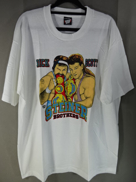 Steiner Brothers Illustration T-Shirt (1) (WCW / White)