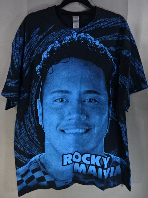 Rocky Maivia  Picture T-Shirt (1) (Black)