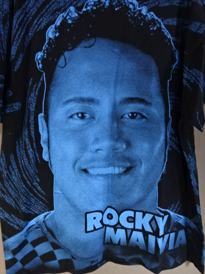 Rocky Maivia  Picture T-Shirt (1) (Black)