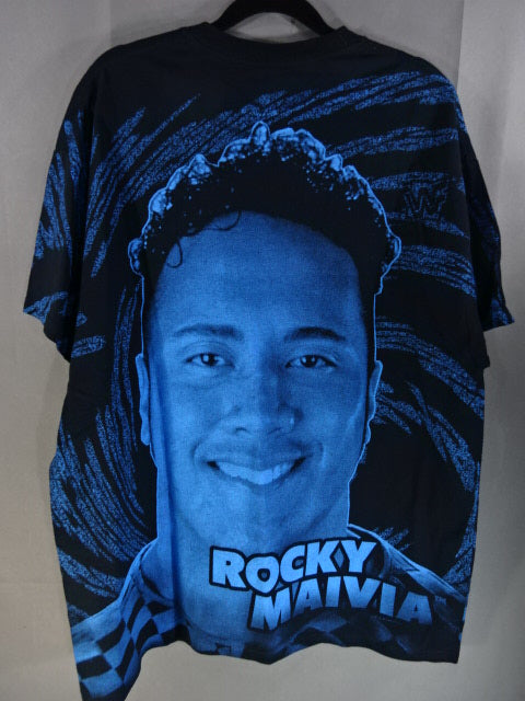 Rocky Maivia  Picture T-Shirt (1) (Black)