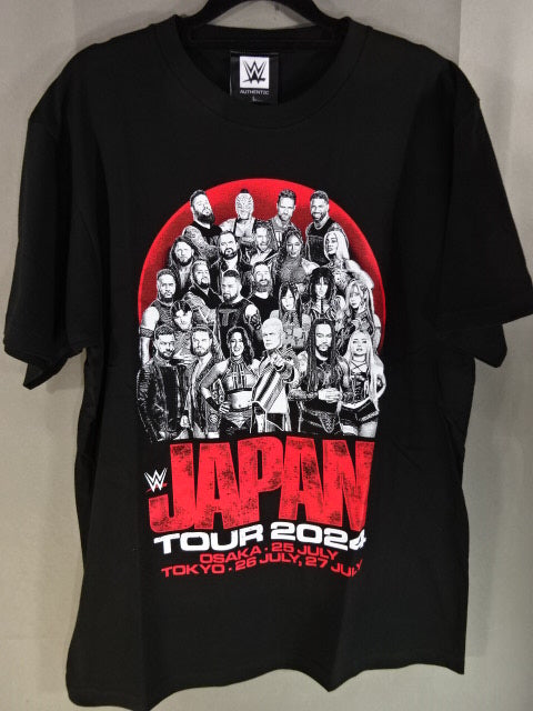 WWE Japan 2024 "JAPAN TOUR 2024" T-Shirt (2) (Black)