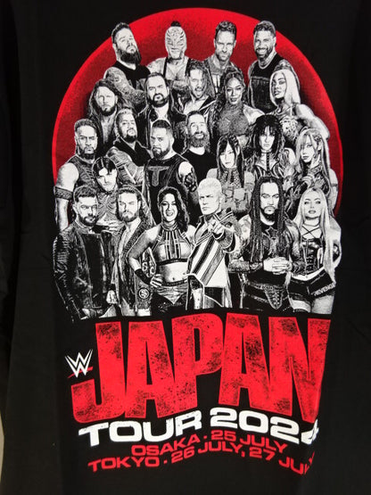 WWE Japan 2024 "JAPAN TOUR 2024" T-Shirt (2) (Black)