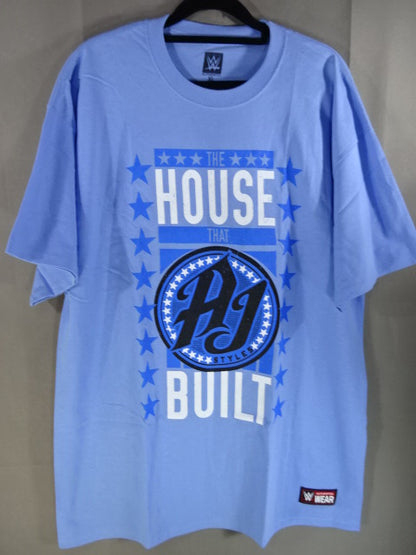 AJ Styles T-Shirt (2) (WWE (2017) / Light Blue)