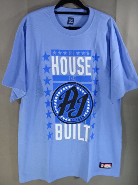 AJ Styles T-Shirt (2) (WWE (2017) / Light Blue)