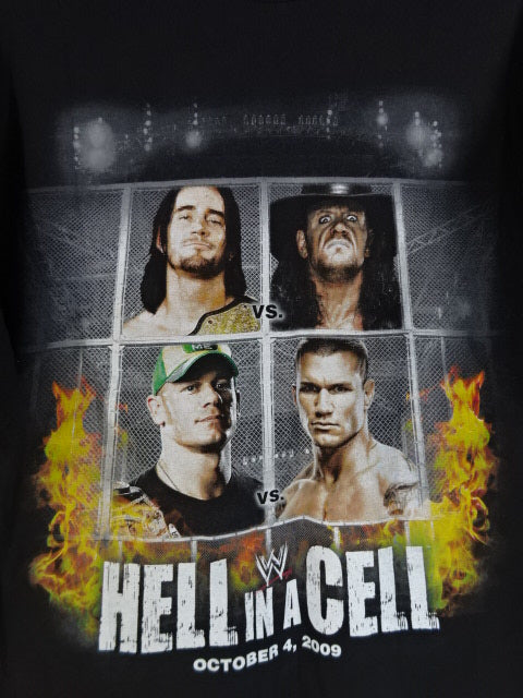 HELL IN A CELL 2009 Picture T-Shirt (WWE(2007) / Black)