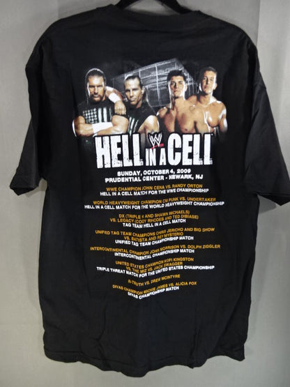 HELL IN A CELL 2009 Picture T-Shirt (WWE(2007) / Black)