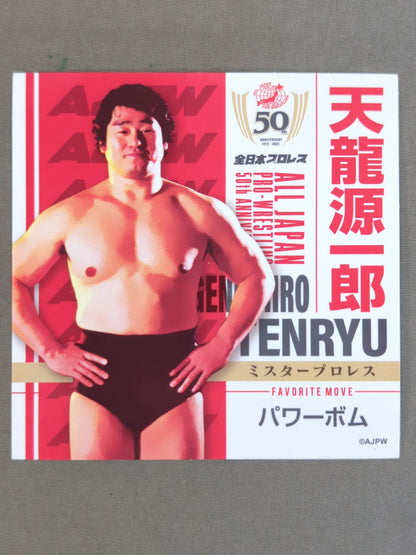 天龍源一郎 全日本プロレス50周年 クリアファイル＆ステッカーセット
