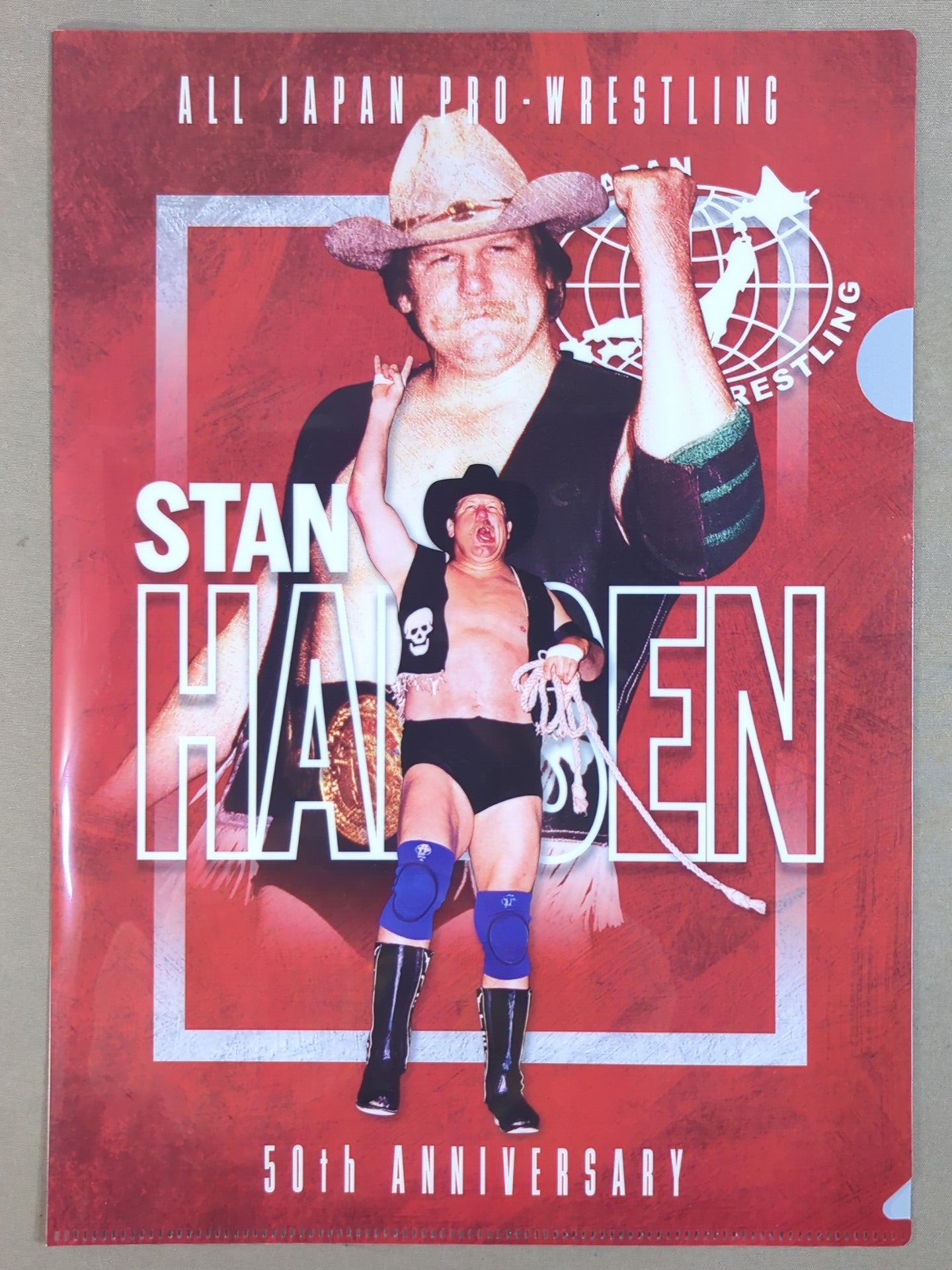 スタン・ハンセン 全日本プロレス50周年 クリアファイル＆ステッカーセット