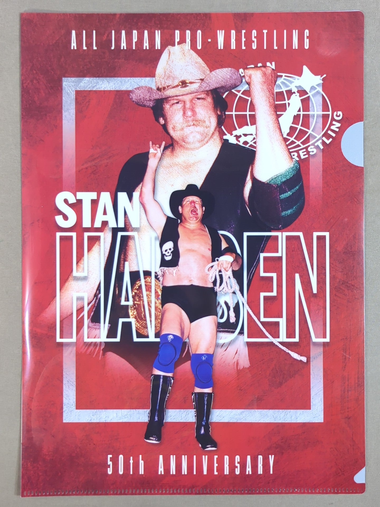 スタン・ハンセン 全日本プロレス50周年 クリアファイル＆ステッカーセット