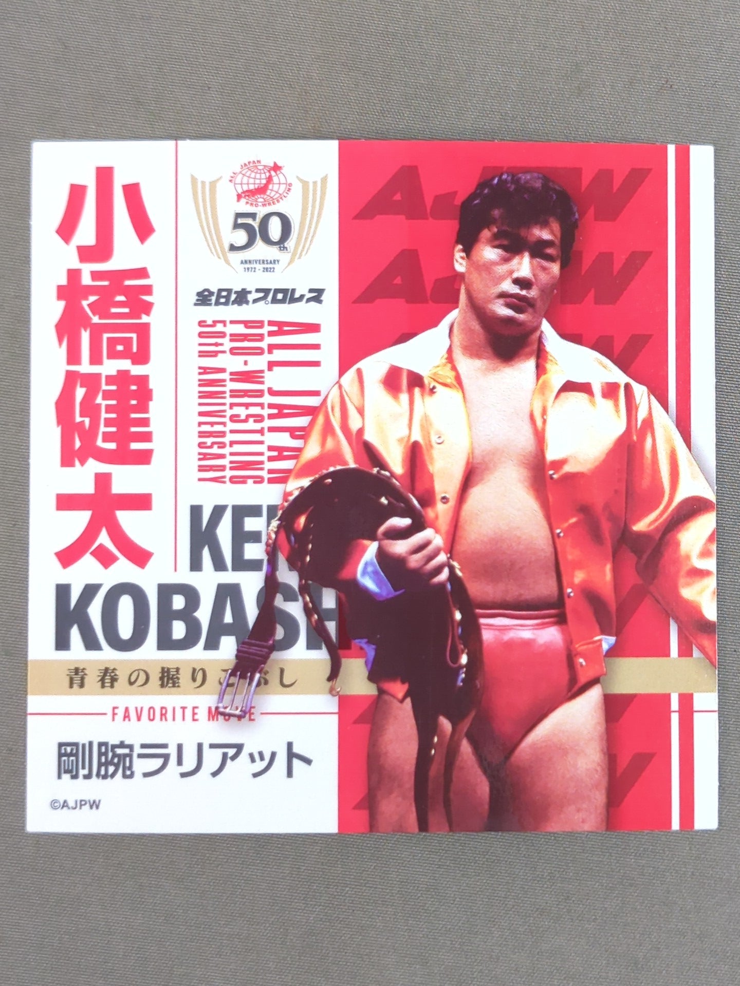 小橋建太 全日本プロレス50周年 クリアファイル＆ステッカーセット