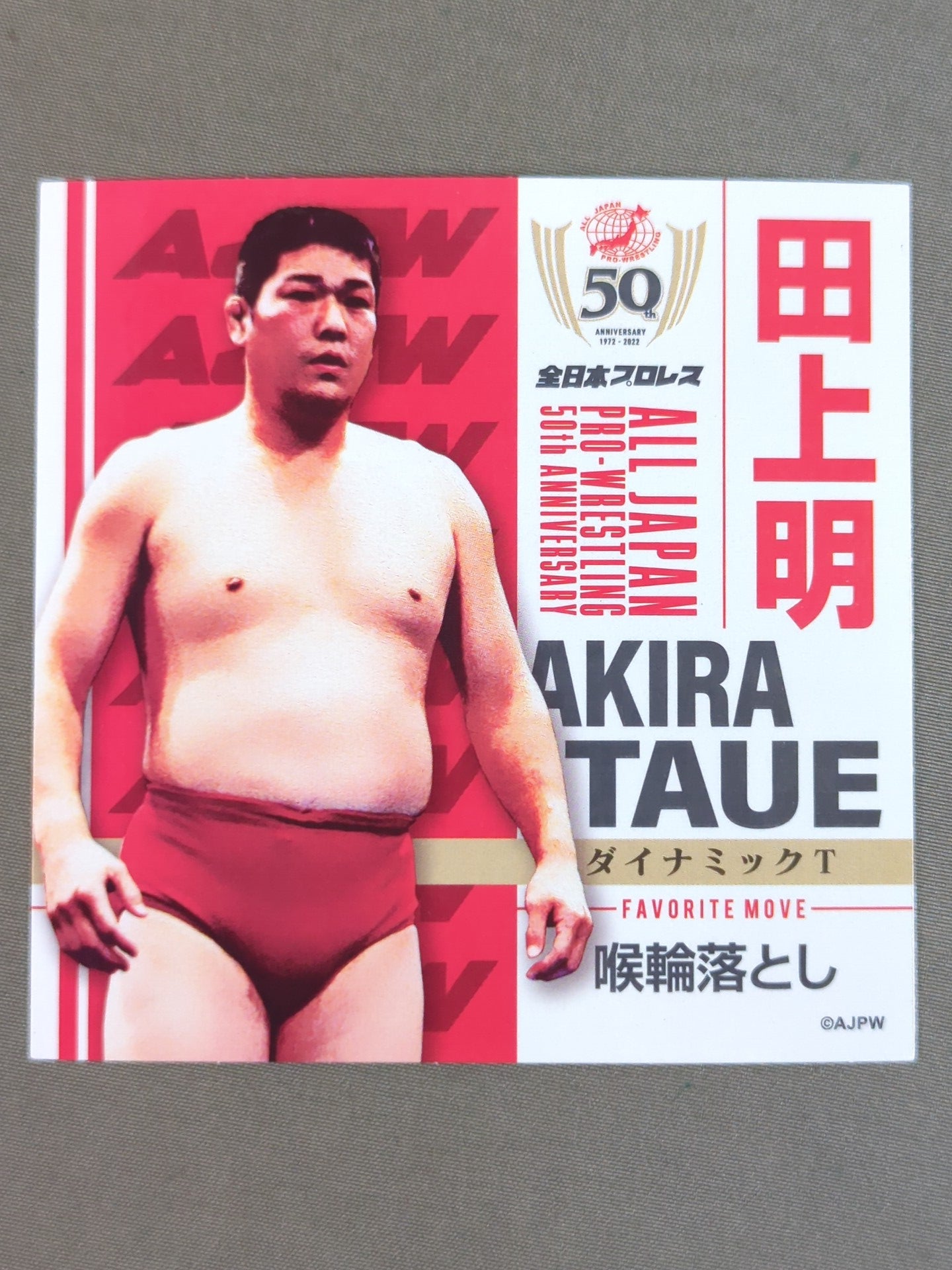 田上明 全日本プロレス50周年 クリアファイル＆ステッカーセット