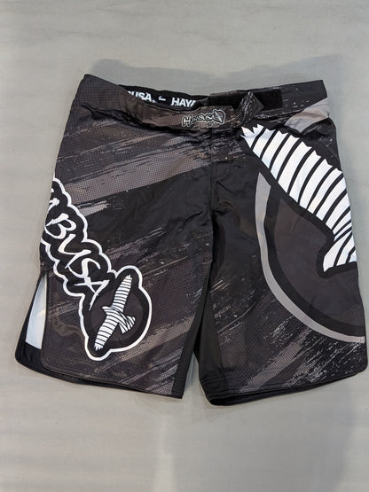 HAYABUSA Fight Shorts (1) (Black× White)
