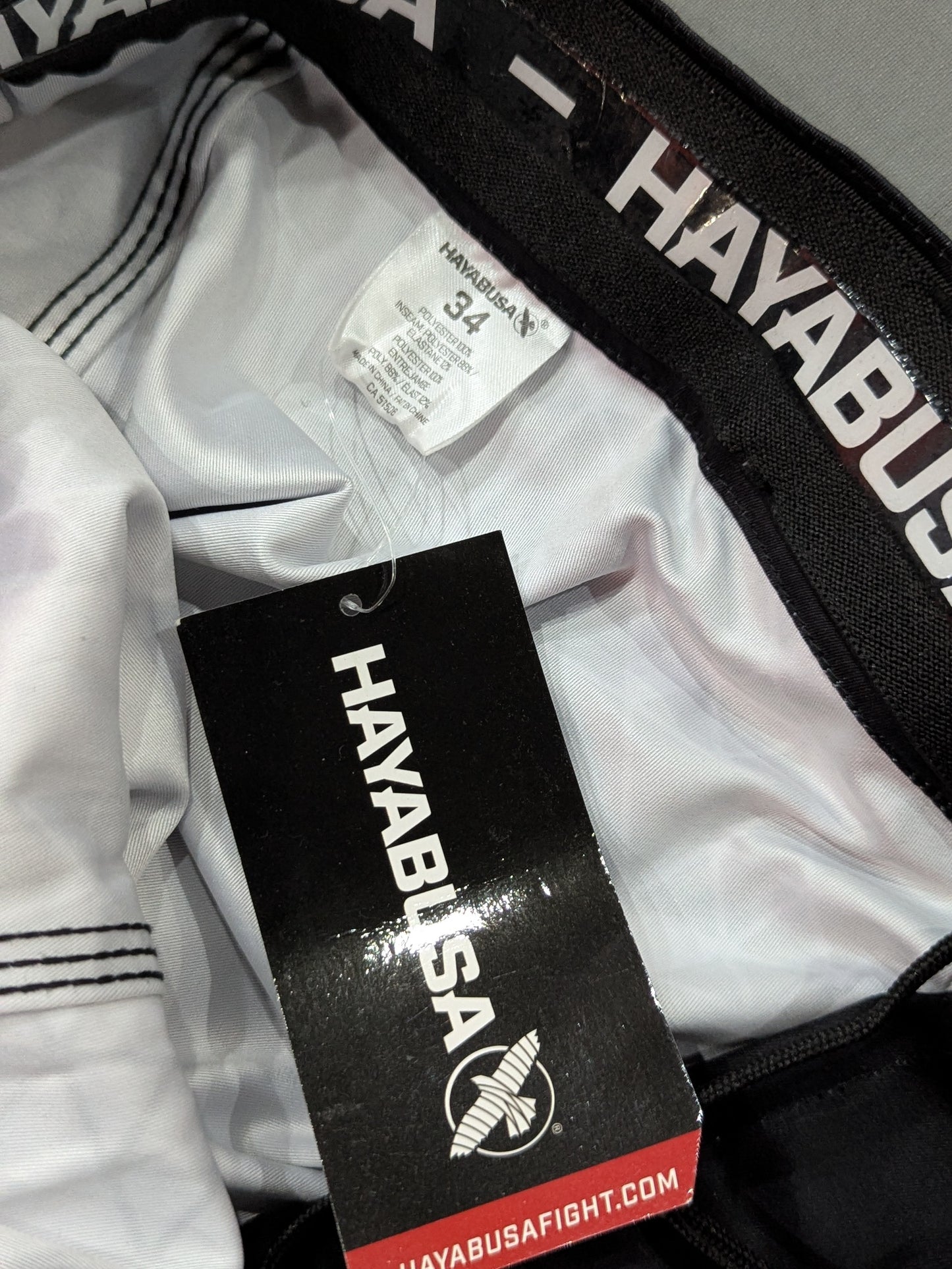 HAYABUSA Fight Shorts (2) (Black× Grey)