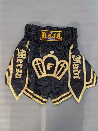 Muay Thai Trunks (6) (Black)