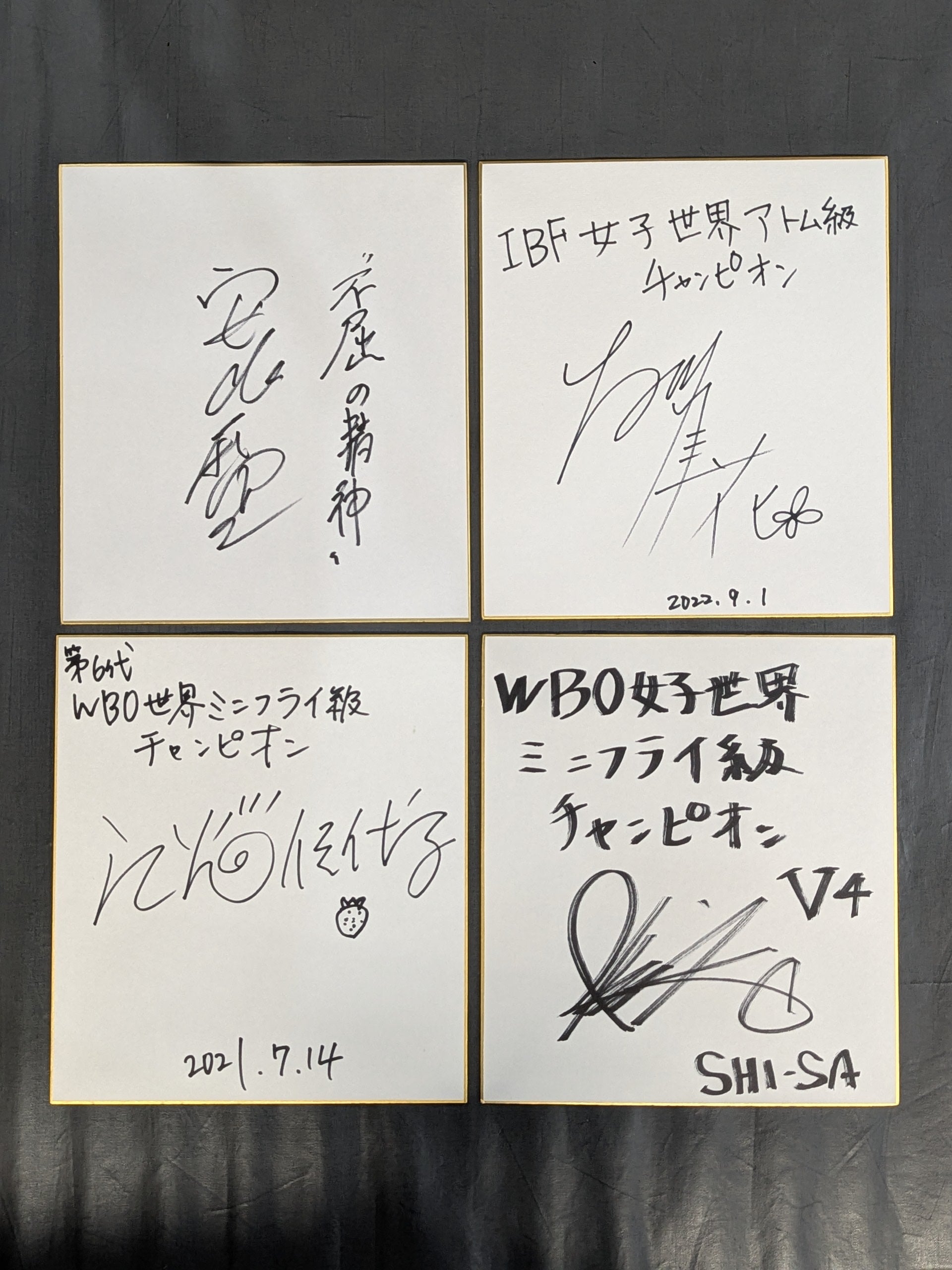 サイン色紙 女子ボクシング サイン色紙セット – 闘道館