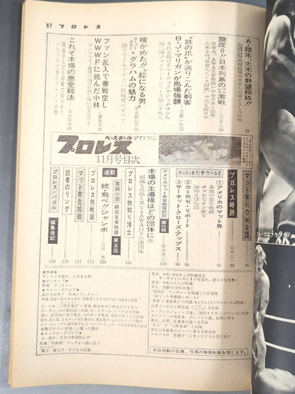 Monthly Pro Wrestling November 1974 issue
