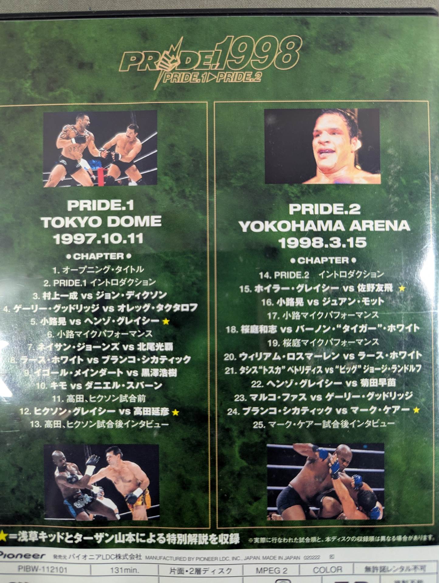 PRIDE.1998 ☆PRIDE.1→PRIDE.4☆ – 闘道館