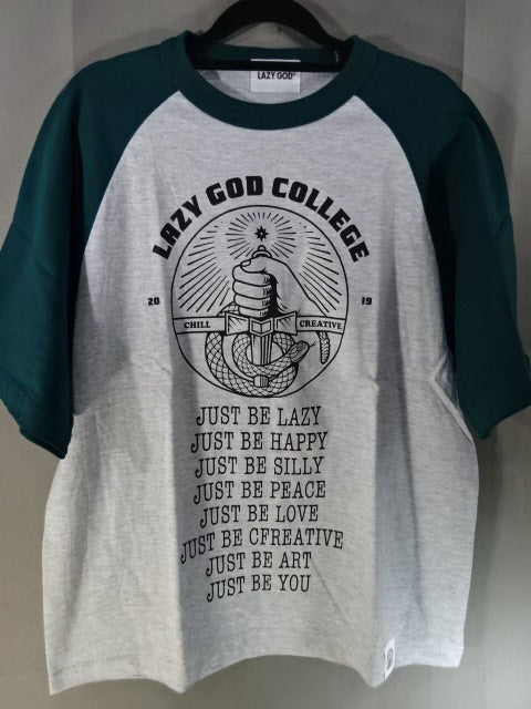 ★ Ulka Sasaki Brand ★ LAZY GOD COLLEGE Raglan T-Shirt