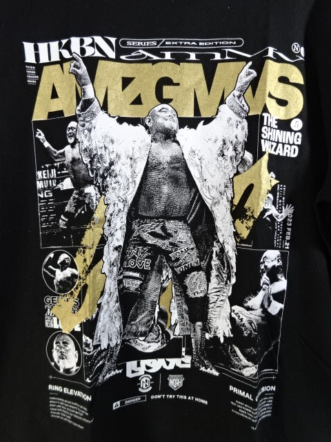 武藤敬司「HAKOBUNE SERIES AMAZING MOVES」Tシャツ①(ブラック)