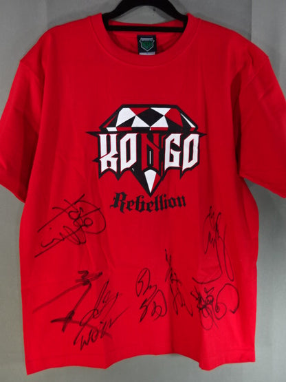 【7選手直筆サイン入り】金剛 ロゴTシャツ①(レッド)
