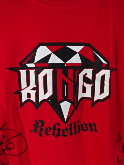 【7選手直筆サイン入り】金剛 ロゴTシャツ①(レッド)