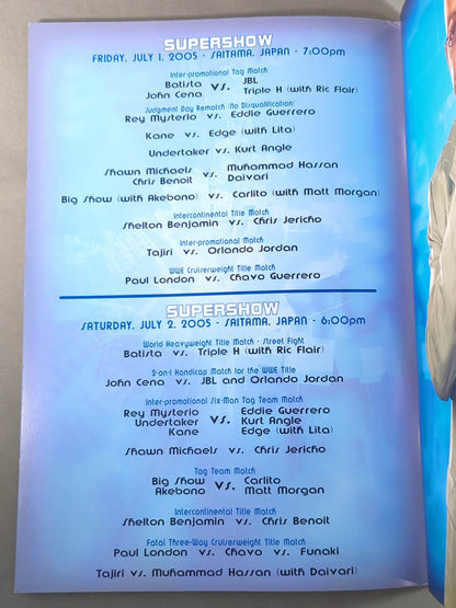 WWE SUPERSHOW OFFICIAL SOUVENIR PROGRAM 2005