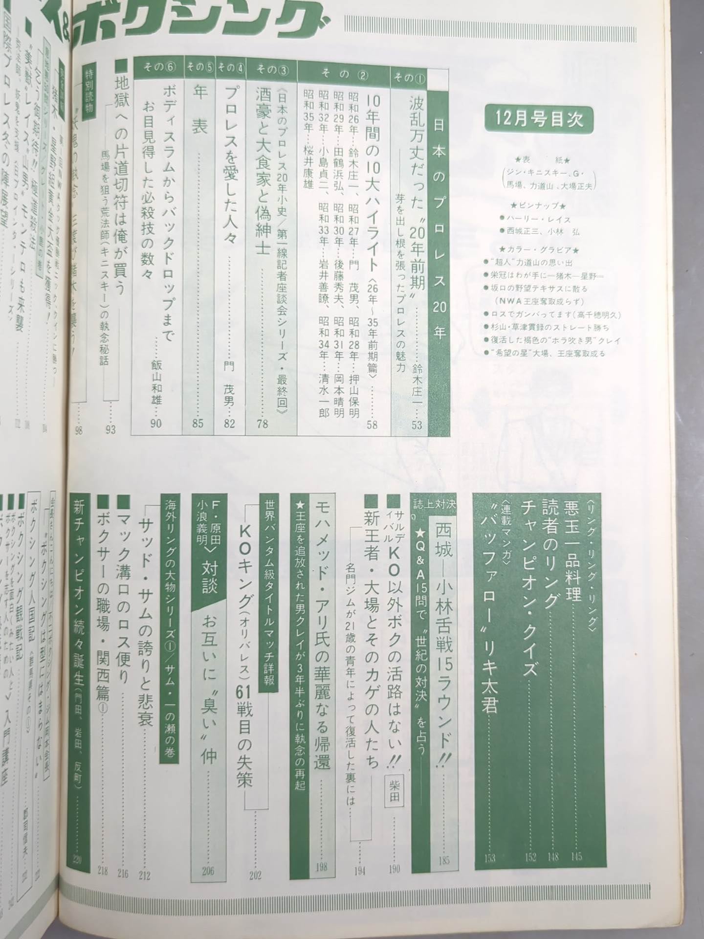 Pro Wrestling & Boxing December 1970 issue