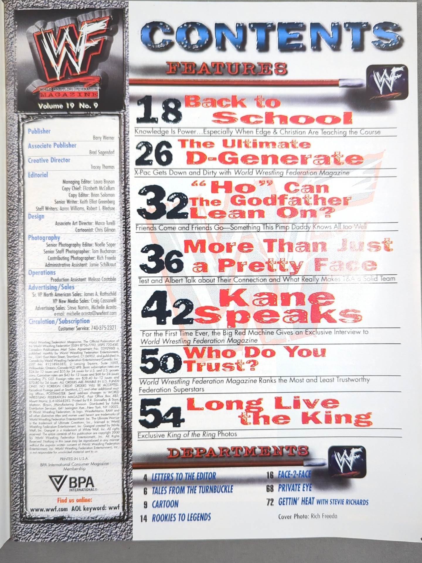 WWF MAGAZINE September 2000