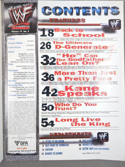 WWF MAGAZINE September 2000