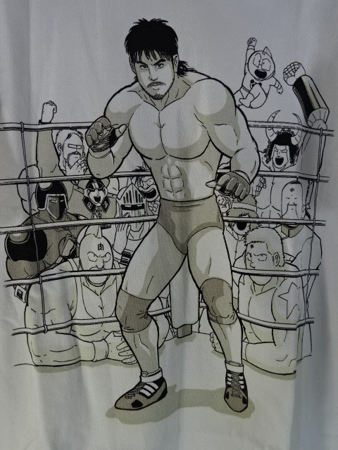 Minowa Man (Ikuhisa Minowa) ×Kinnikuman  Collaboration T-Shirt (1) (White)