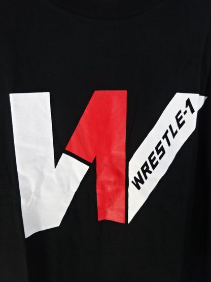 WRESTLE-1 × Muto Bear (Muto Keiji ) T-Shirt (1) ( Black)