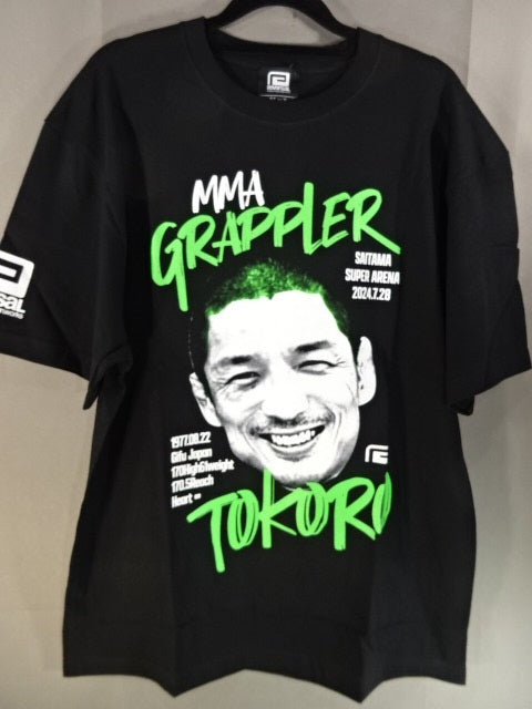 Hideo Tokoro×reversal  "TOKORO MMA GRAPPLER" T-shirt (1) (black)