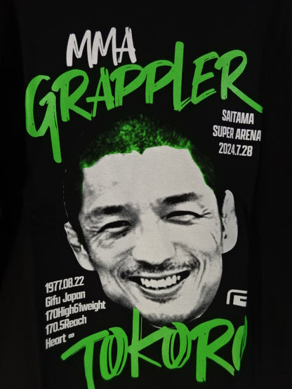 Hideo Tokoro×reversal  "TOKORO MMA GRAPPLER" T-shirt (1) (black)